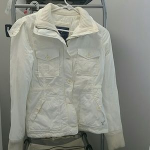 White American Eagle Winter Coat